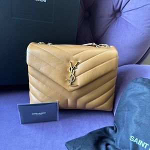 Saint laurent small loulou in camel